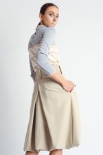 BLUZA GRI/BEIGE TRICOT