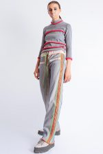 BLUZA GRI/MAGENTA TRICOT